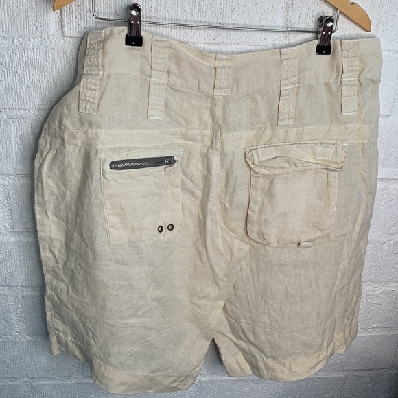 Johnny Was Pete & Greta Unisex Linen Shorts sz 10 - Picture 3 of 7